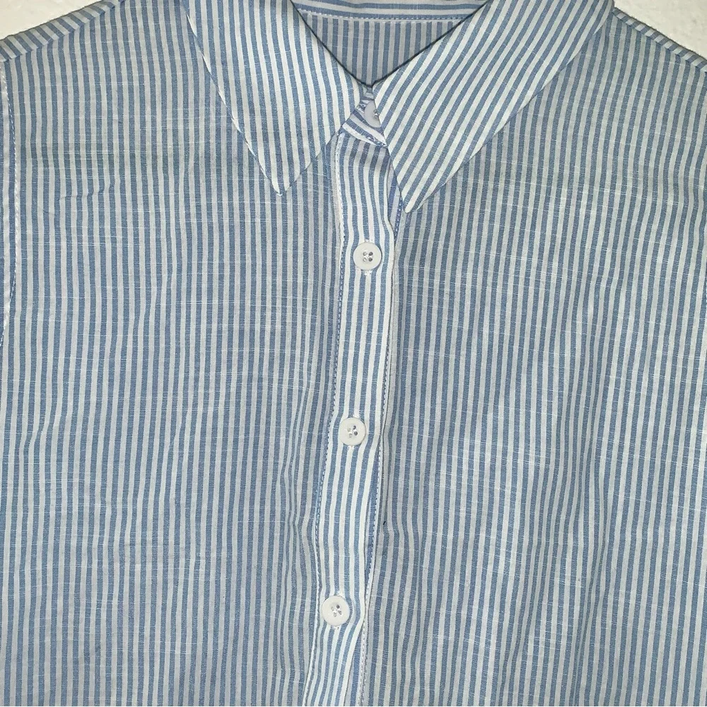Cupshe short dress stripe blue and white Size Medium - Picture 3 of 6